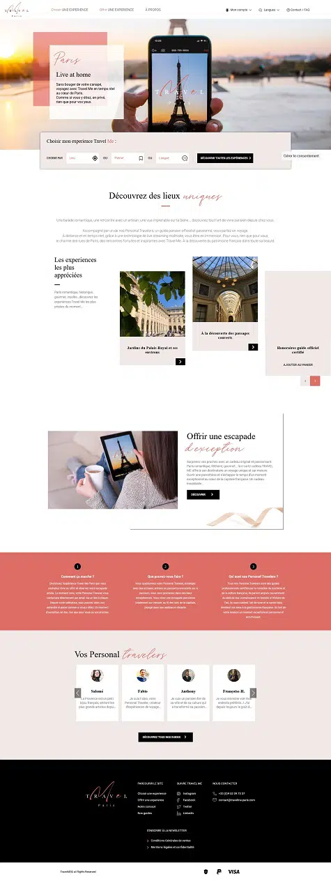 réalisations site TravelMe