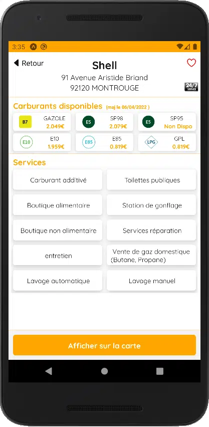 vite ma pompe détails station